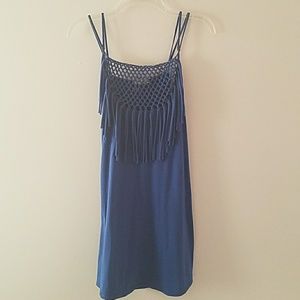 Blue Roxy mini dress.